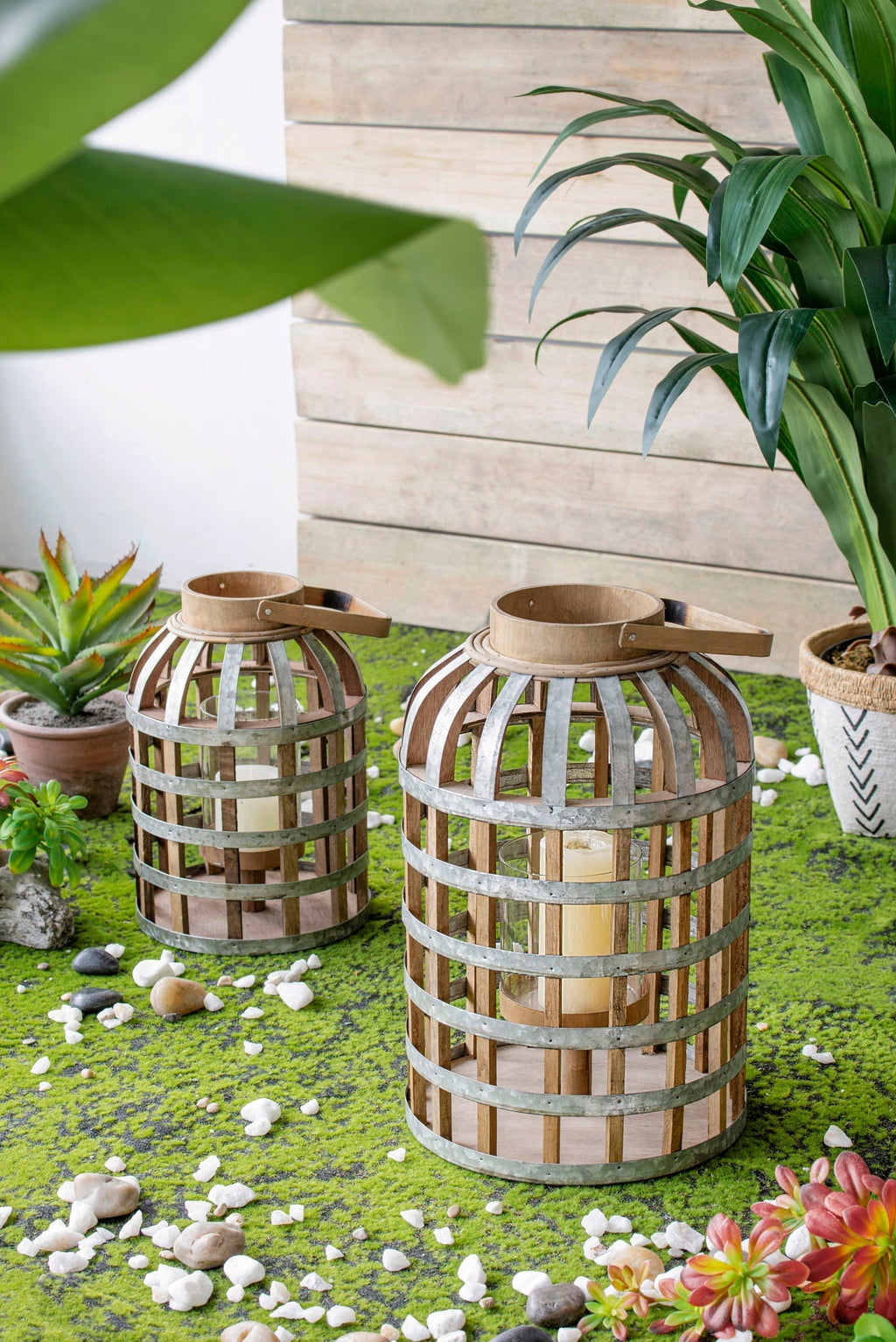 Decorative Lantern With Handle Wooden Lantern For Indoor Outdoor Home Garden Wedding