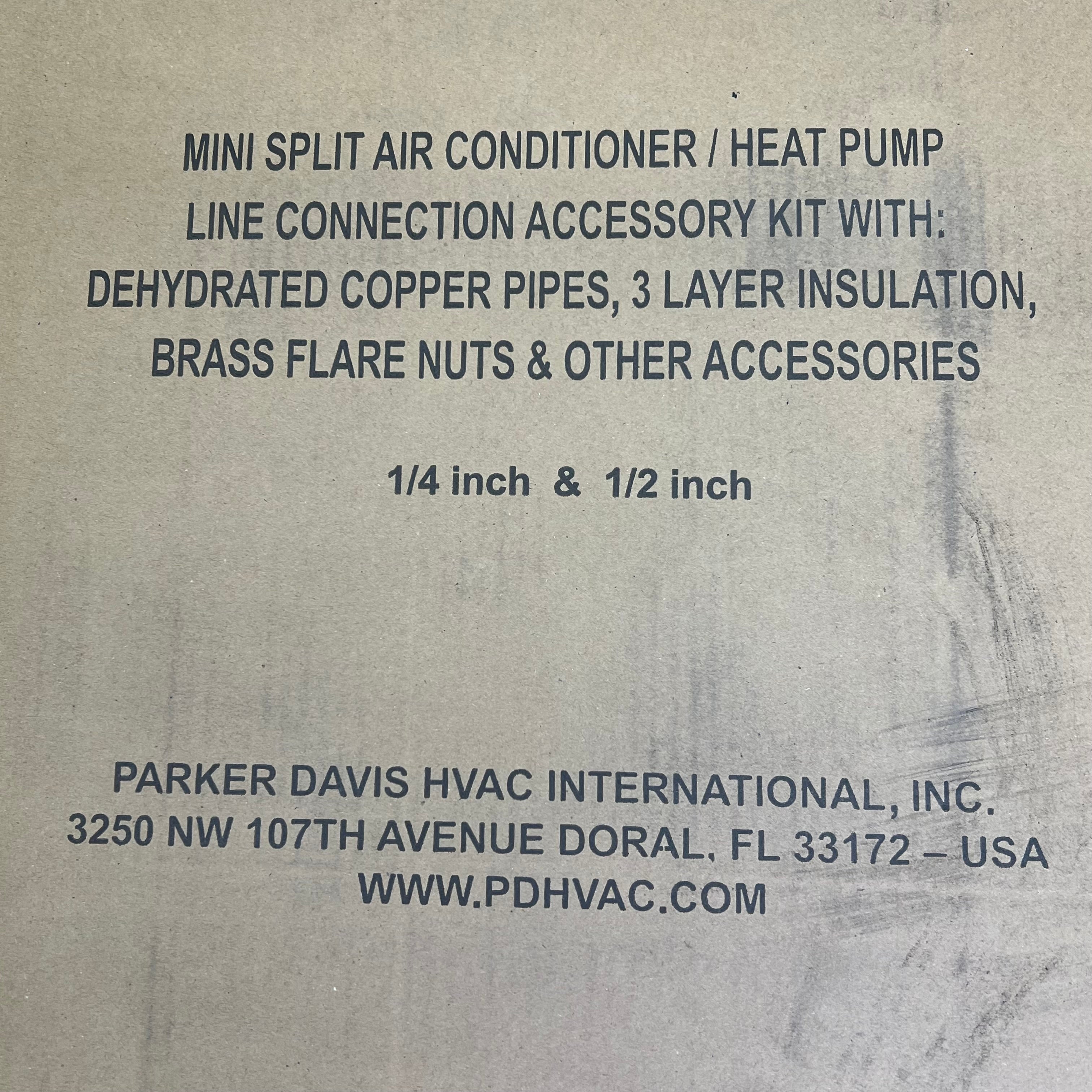 PIONEER Copper Piping Line Kit For Mini Split Installation 16' PKW-1/4-1/2-16