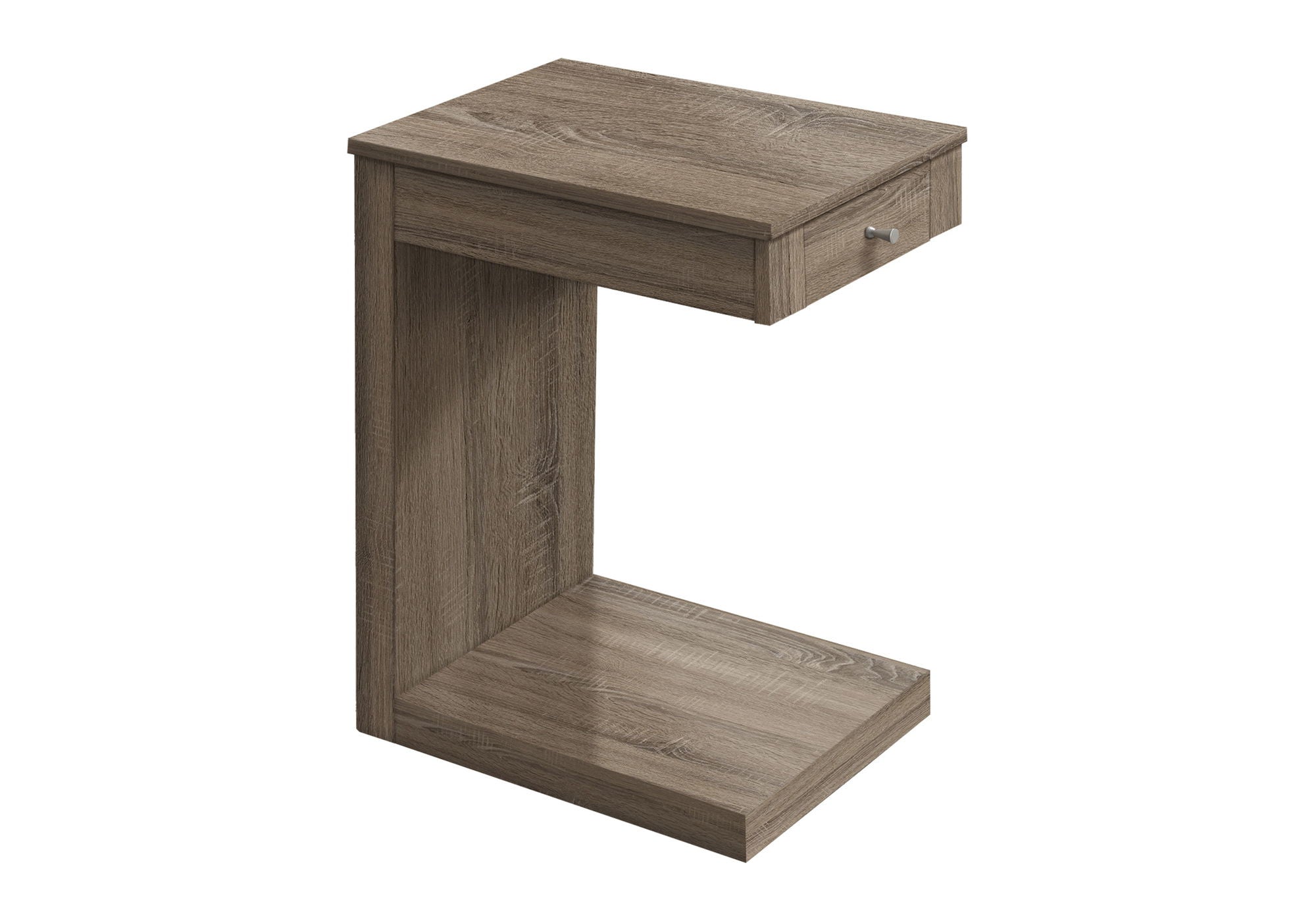 Accent Table, C-Shaped Contemporary & Modern - Taupe