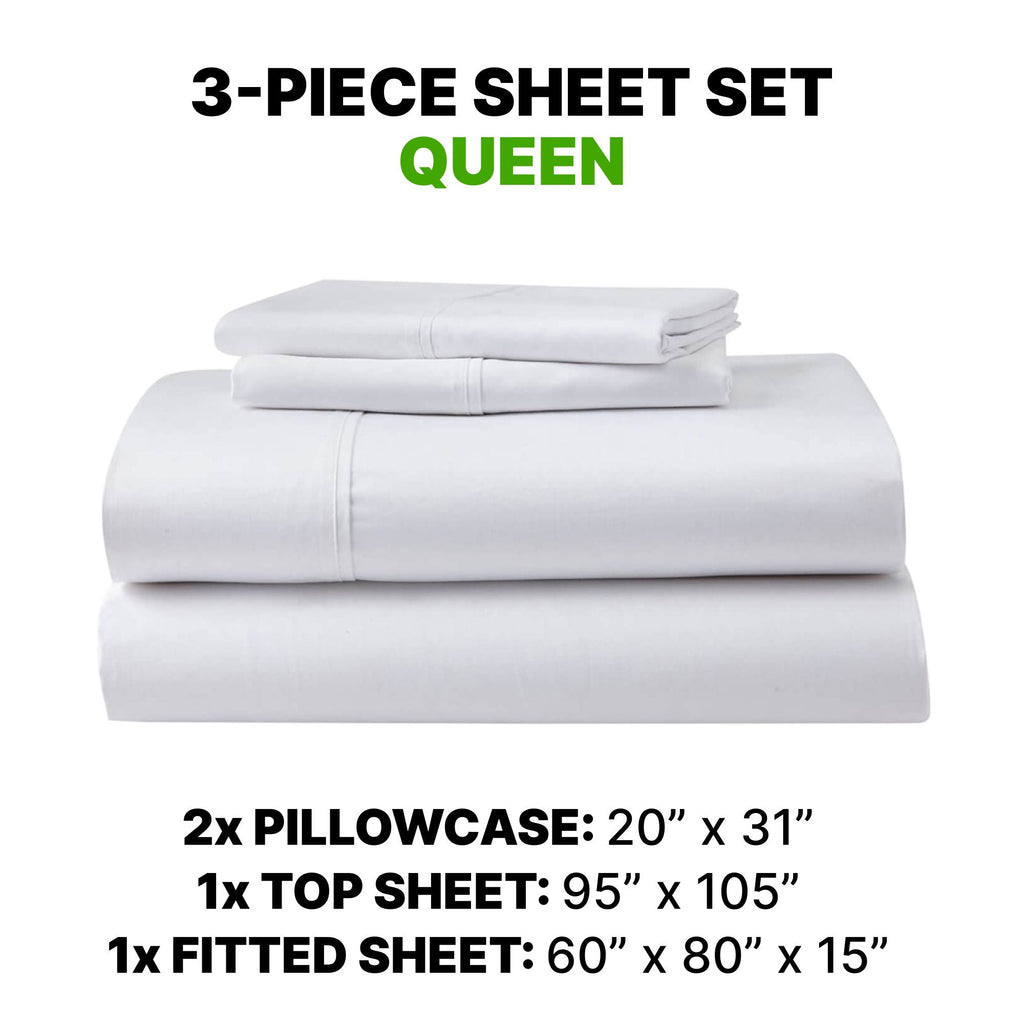 Sheet Set Luxurious Supima Cotton & TENCEL Blend with GhostGrip Bands