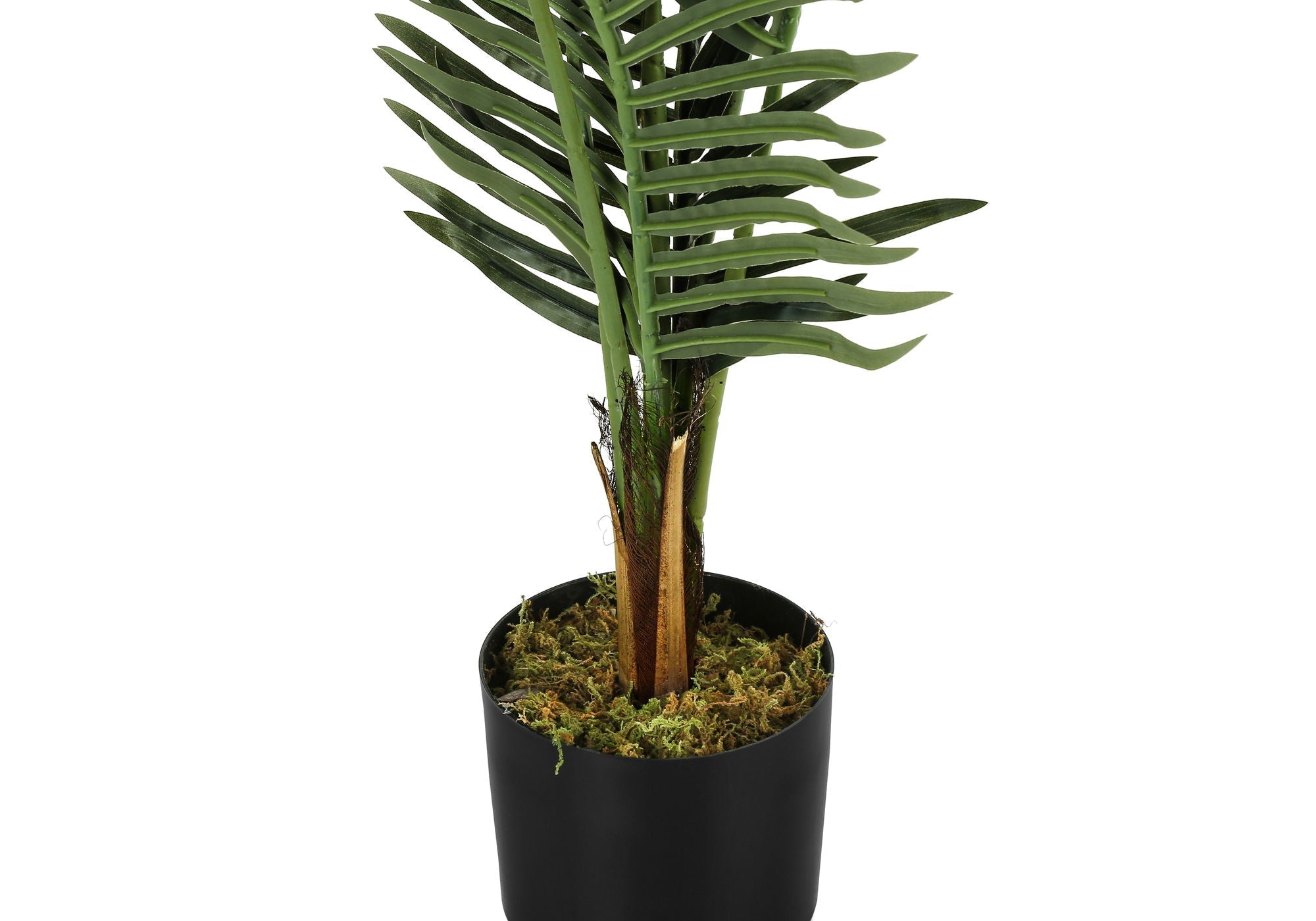 47" Tall Artificial Palm Tree - Indoor Faux Plant in Black Pot