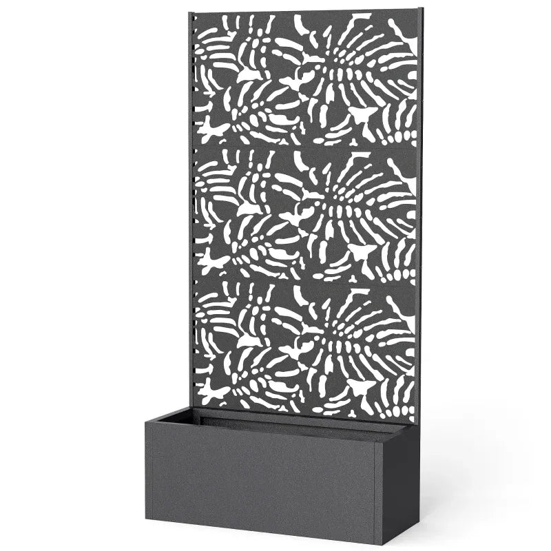 Trellis Planter with Spacious Metal Box and Efficient Drainage