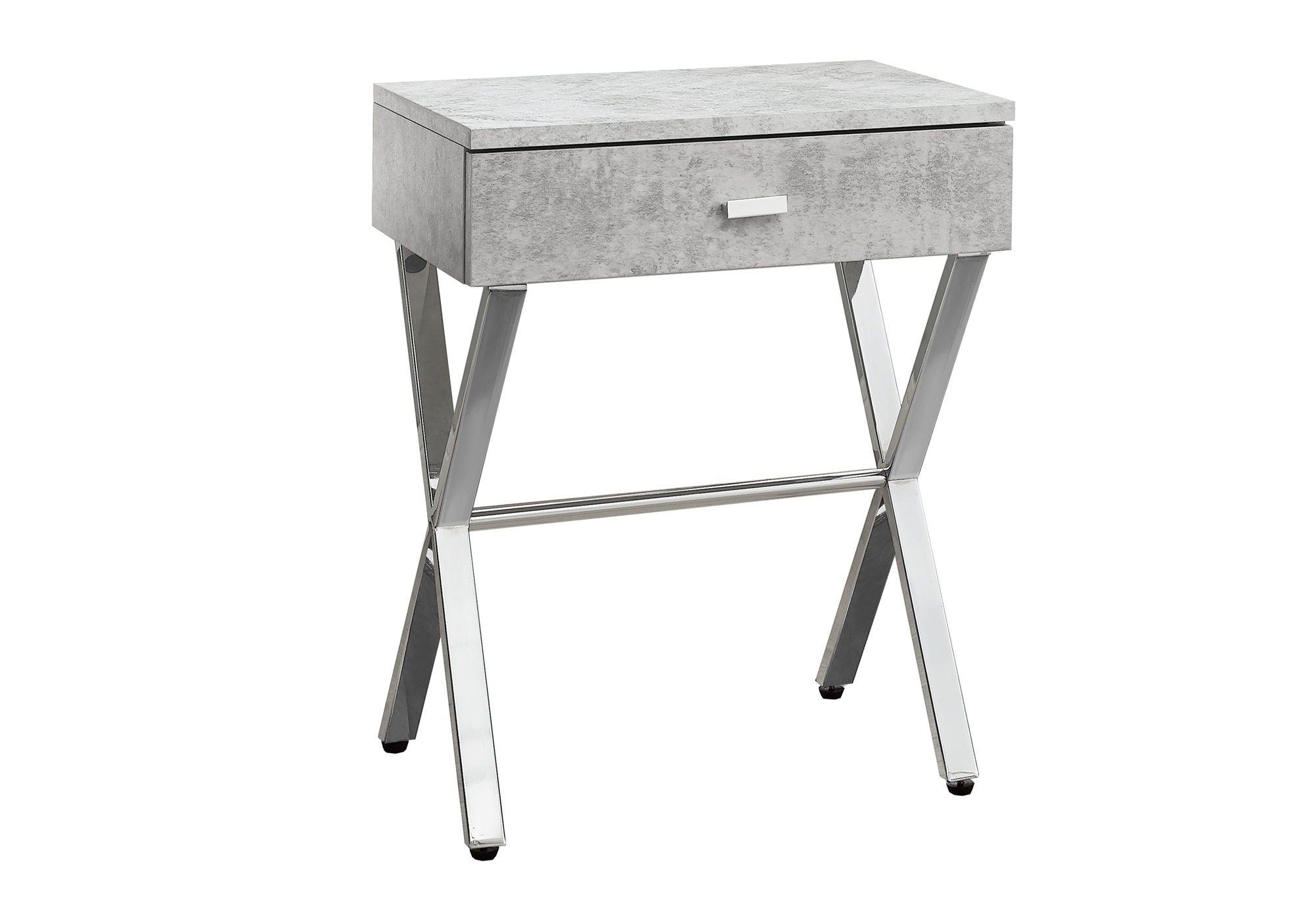Accent Side X Table With Storage Drawer