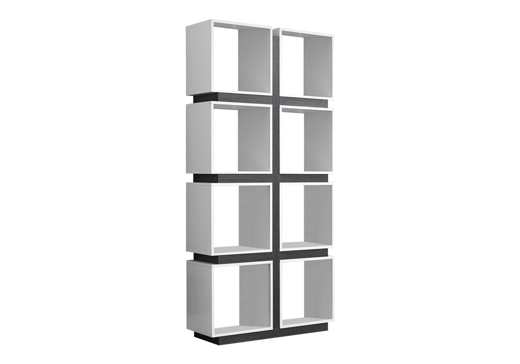 Contemporary 5-Tier White Bookshelf