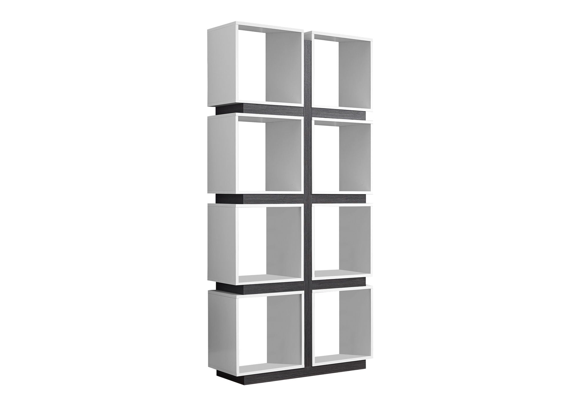 Contemporary 5-Tier White Bookshelf