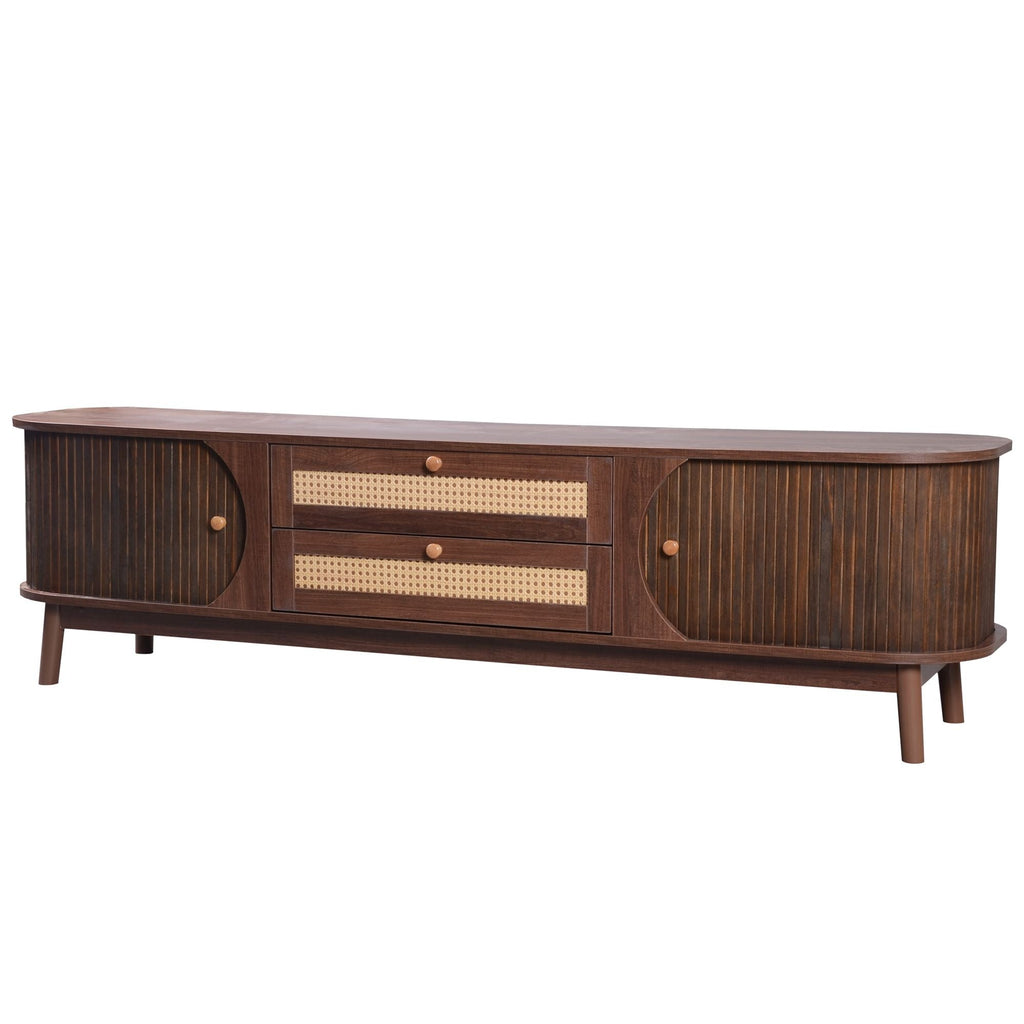 TV Stand for TVs Up to 75" with Drawers and Sliding Doors