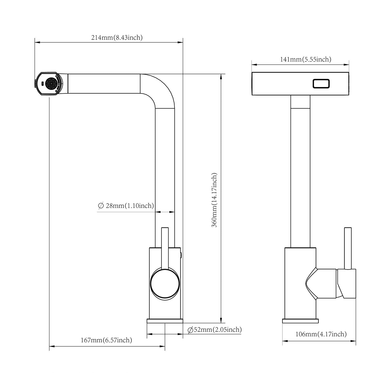 21" Drop In Kitchen Sink With Pull Out Faucet And Sink Cover, 16 Gauge - Brushed Nickel