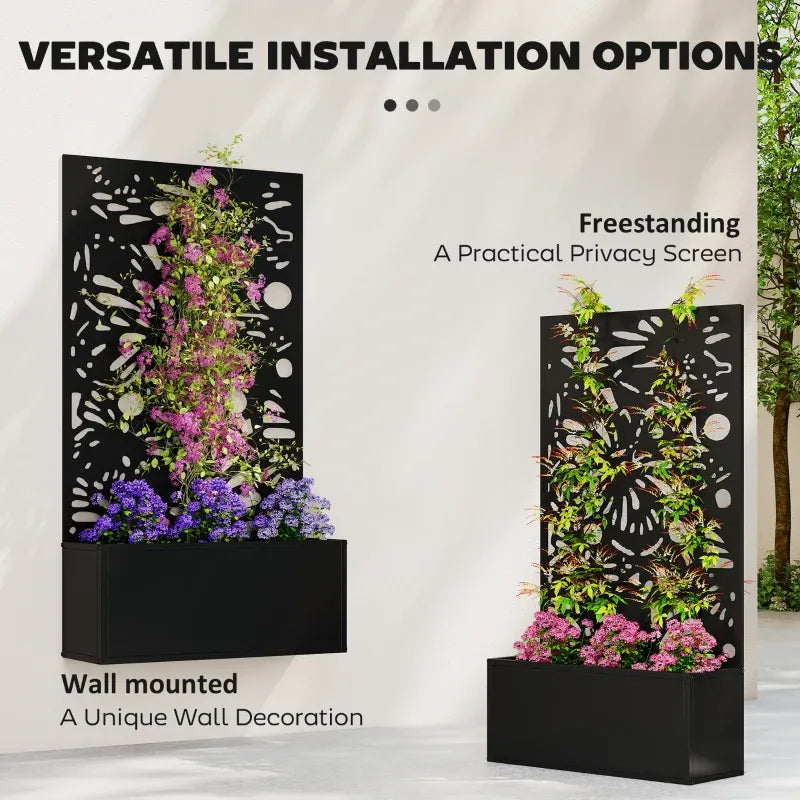 Stylish Plant Bed, Freestanding or Wall Mounted Plant Bed