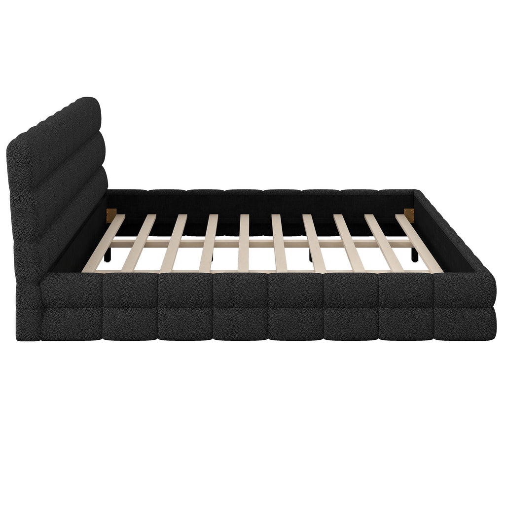 Upholstered Platform Bed With Headboard