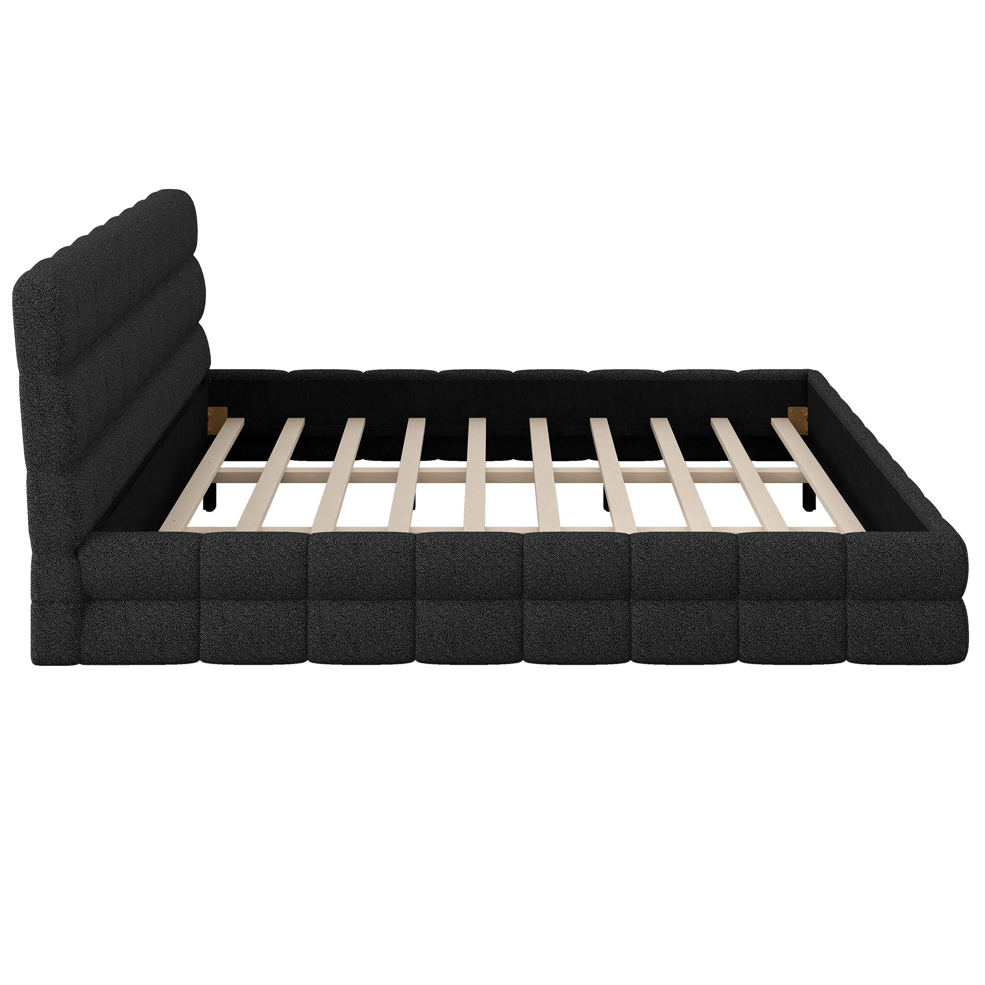 Upholstered Platform Bed With Headboard