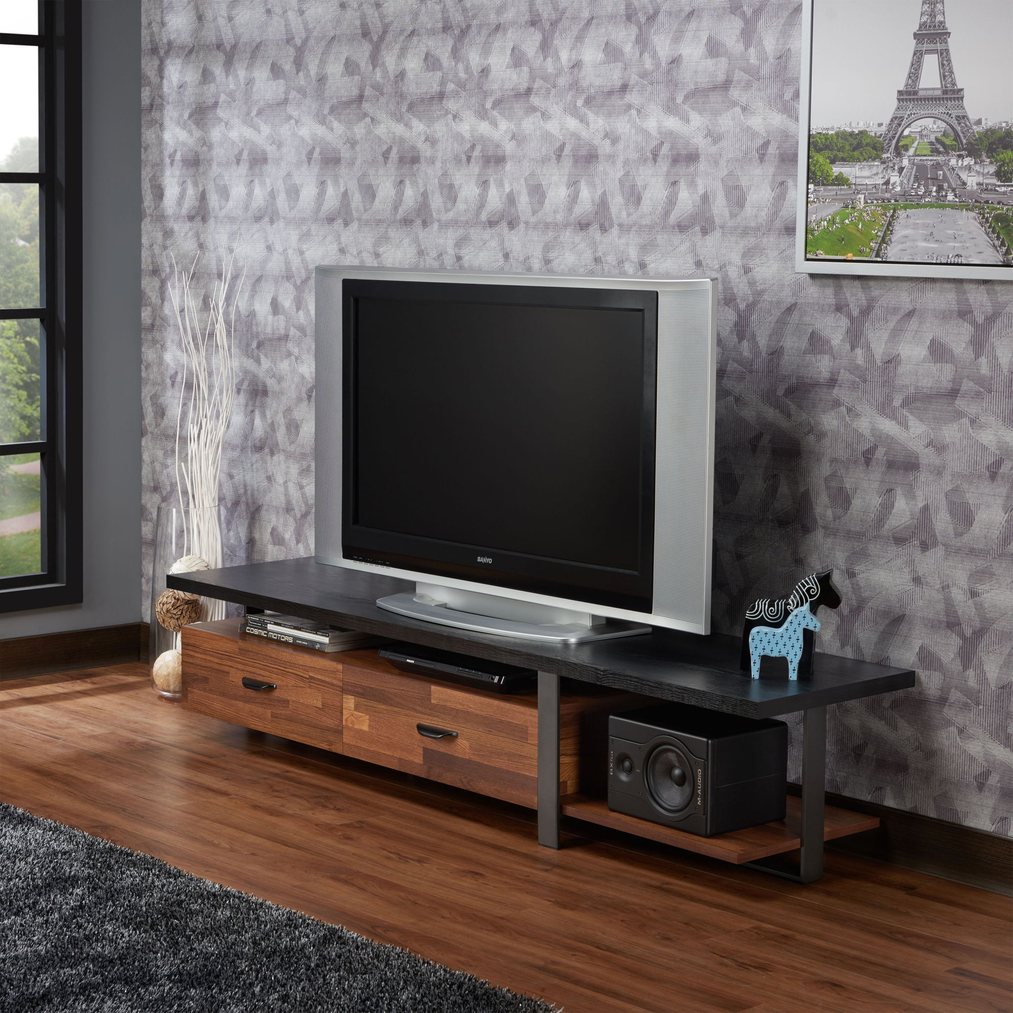 Elling TV Stand - Walnut / Black