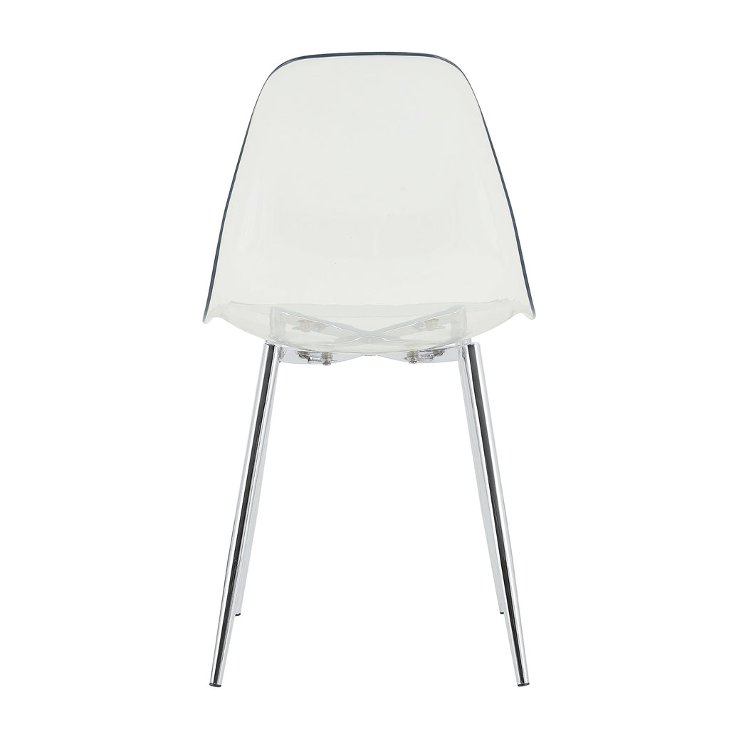 Modern Minimalist Transparent Dining Chair - 6-Piece Set