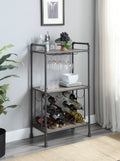 Brantley Wine Rack - Gray / Oak