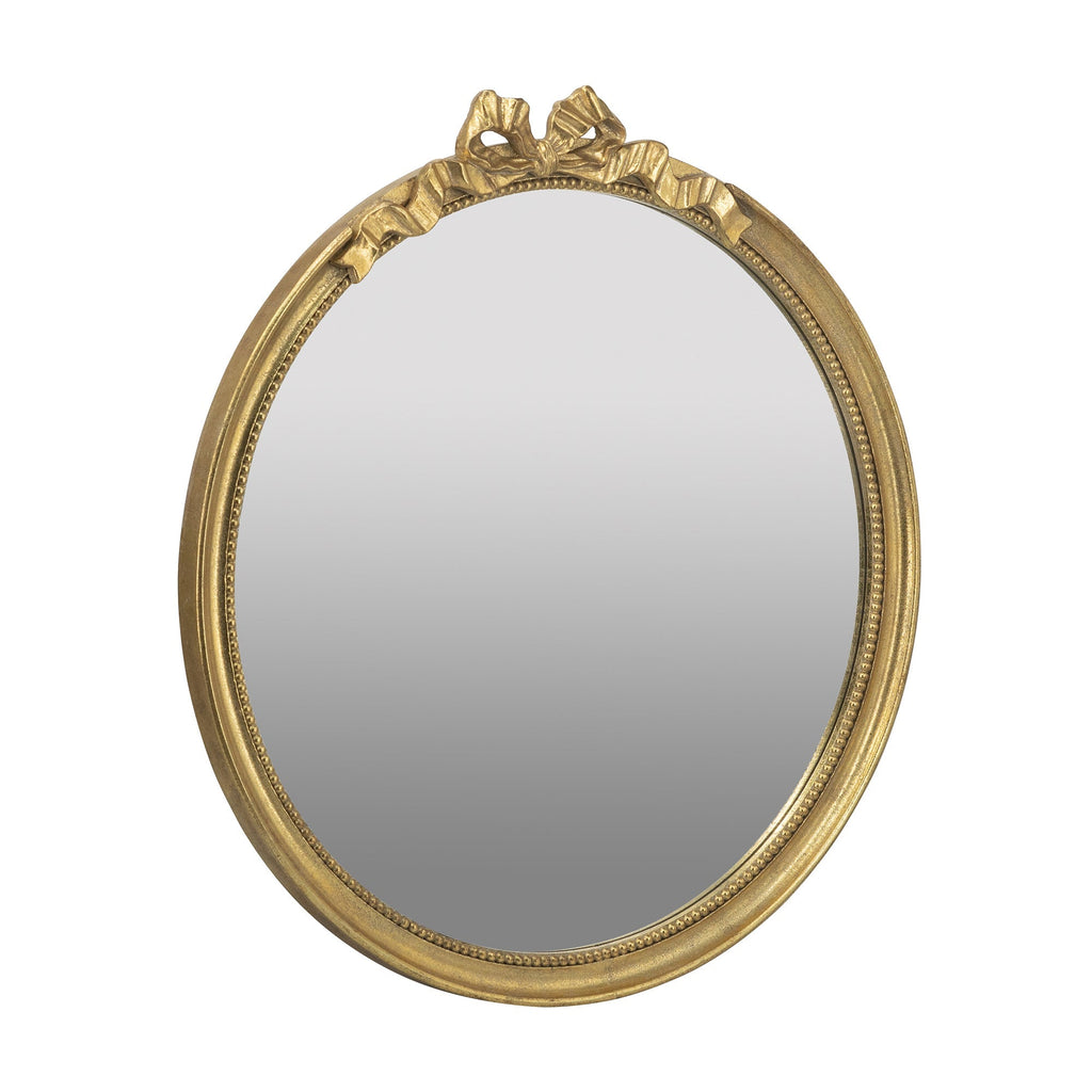 30' x 32.1' Round Decorative Wood Frame Wall Mirror