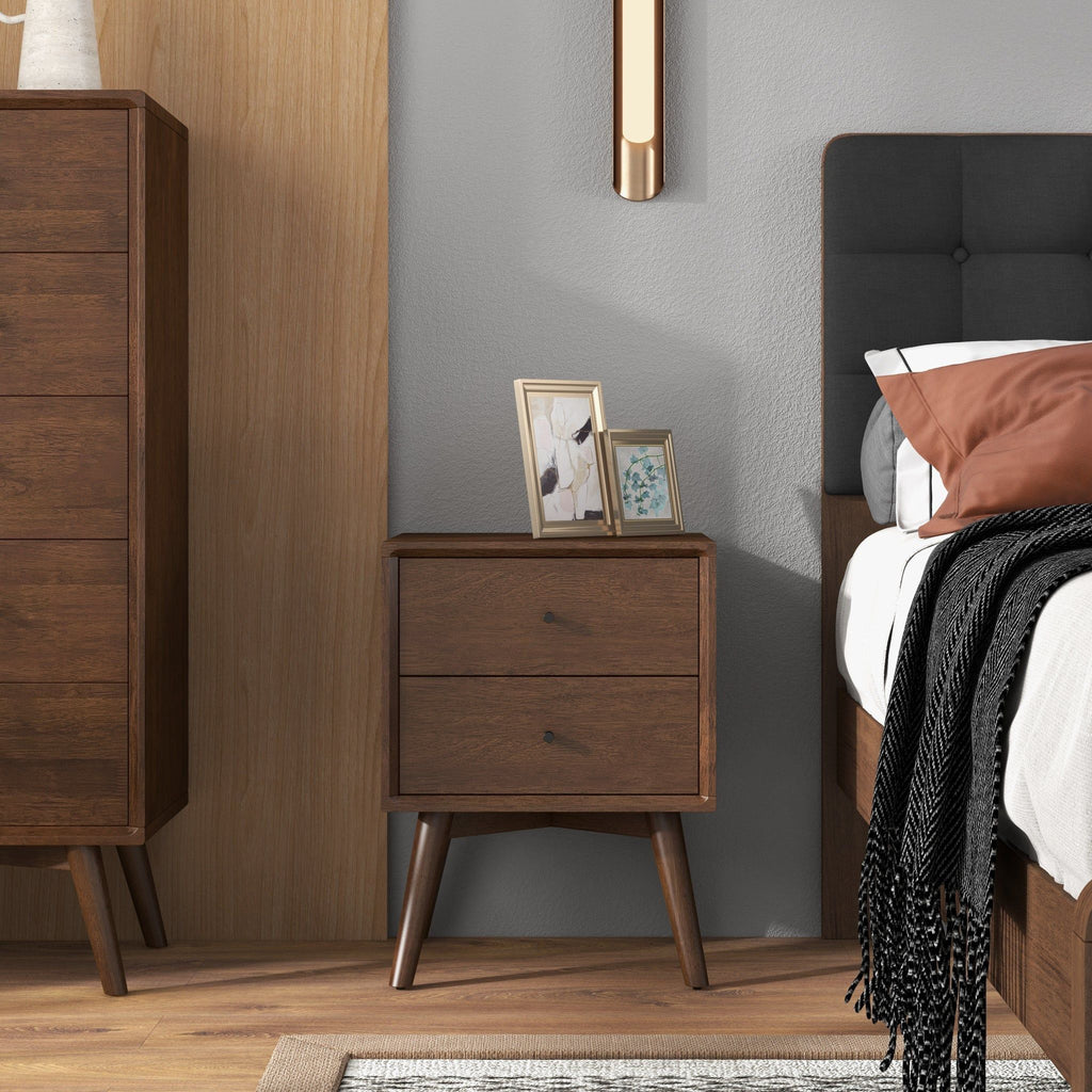 Caroline - Mid-Century Modern Style Night Stand 2 Drawer