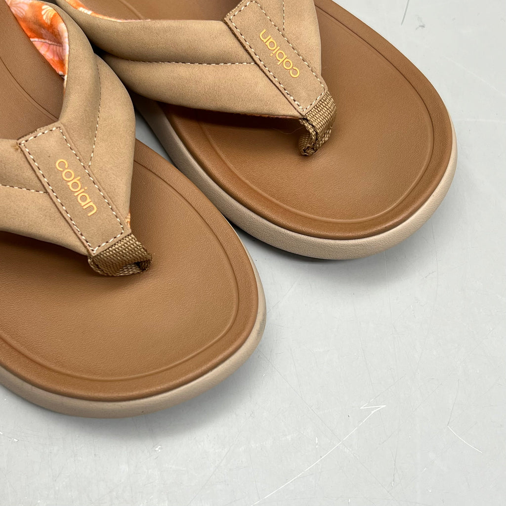 COBIAN Darby Synthetic Suede Strap Sandals Women's Sz 8, EU 38 Tan DAR24-230-8