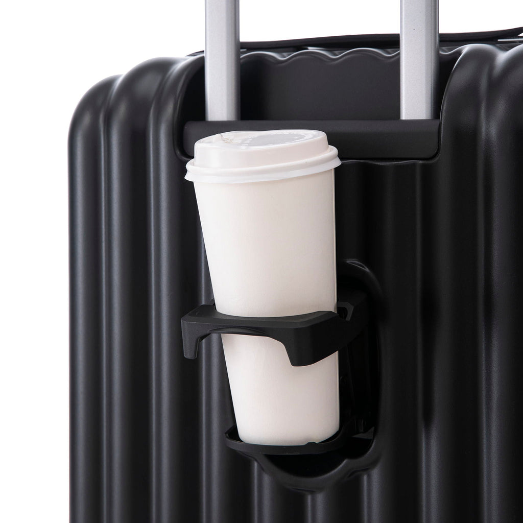 20" / 24" / 28" 3 Pieces / Set Spinner Wheel Luggage, Carry On Suitcase, With Cup Holder & USB Port & Phone Holder