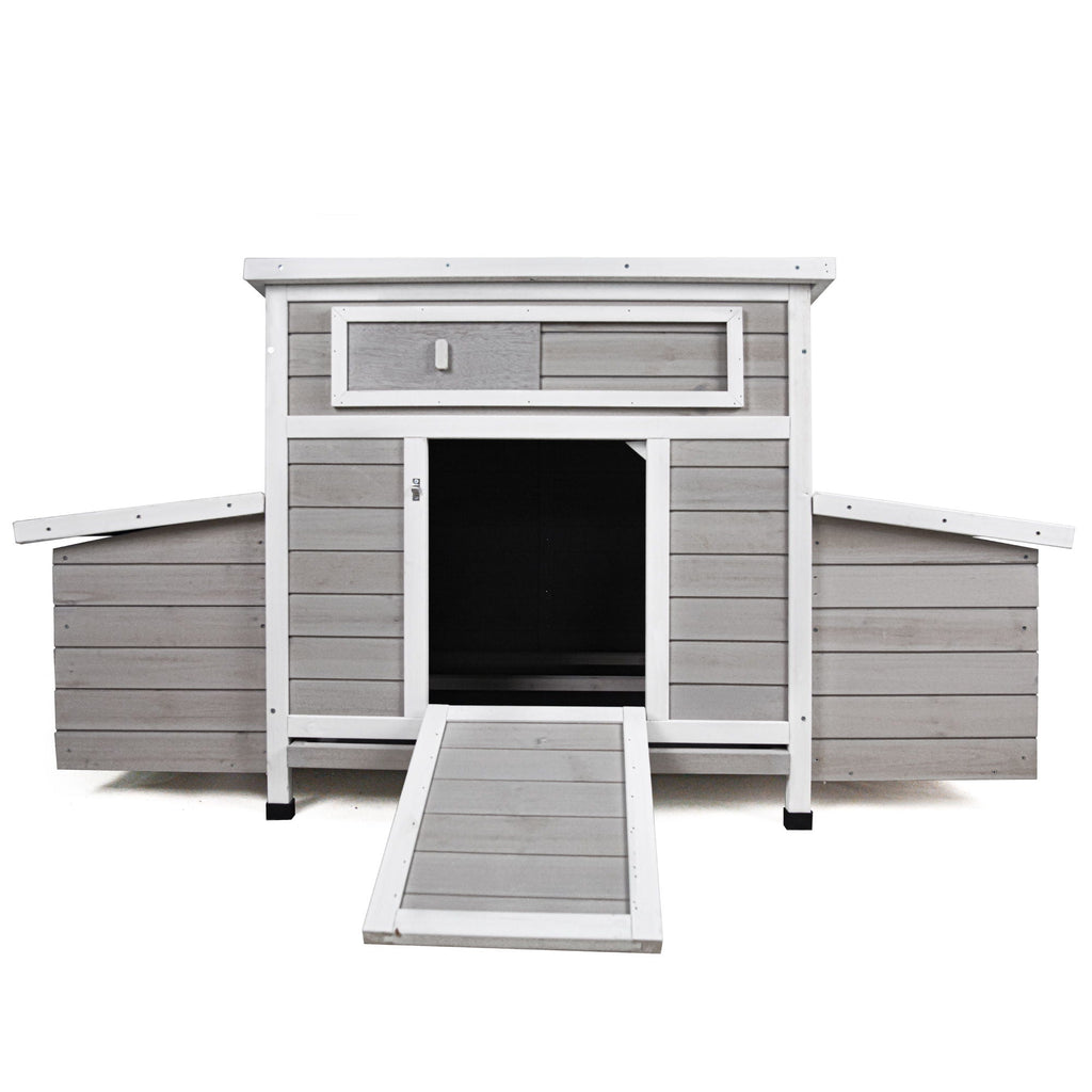 Large Chicken Coop Outdoor Hen House & Dual Nesting Boxes