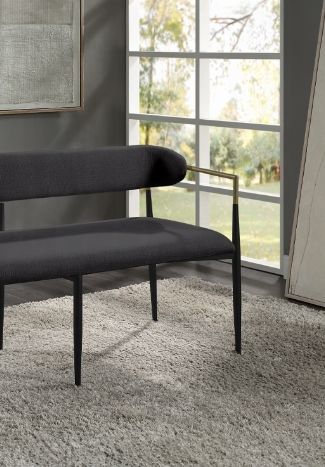 Jaramillo Chenille Bench Black