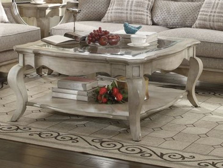 Chelmsford Clear Glass Coffee Table - Taupe