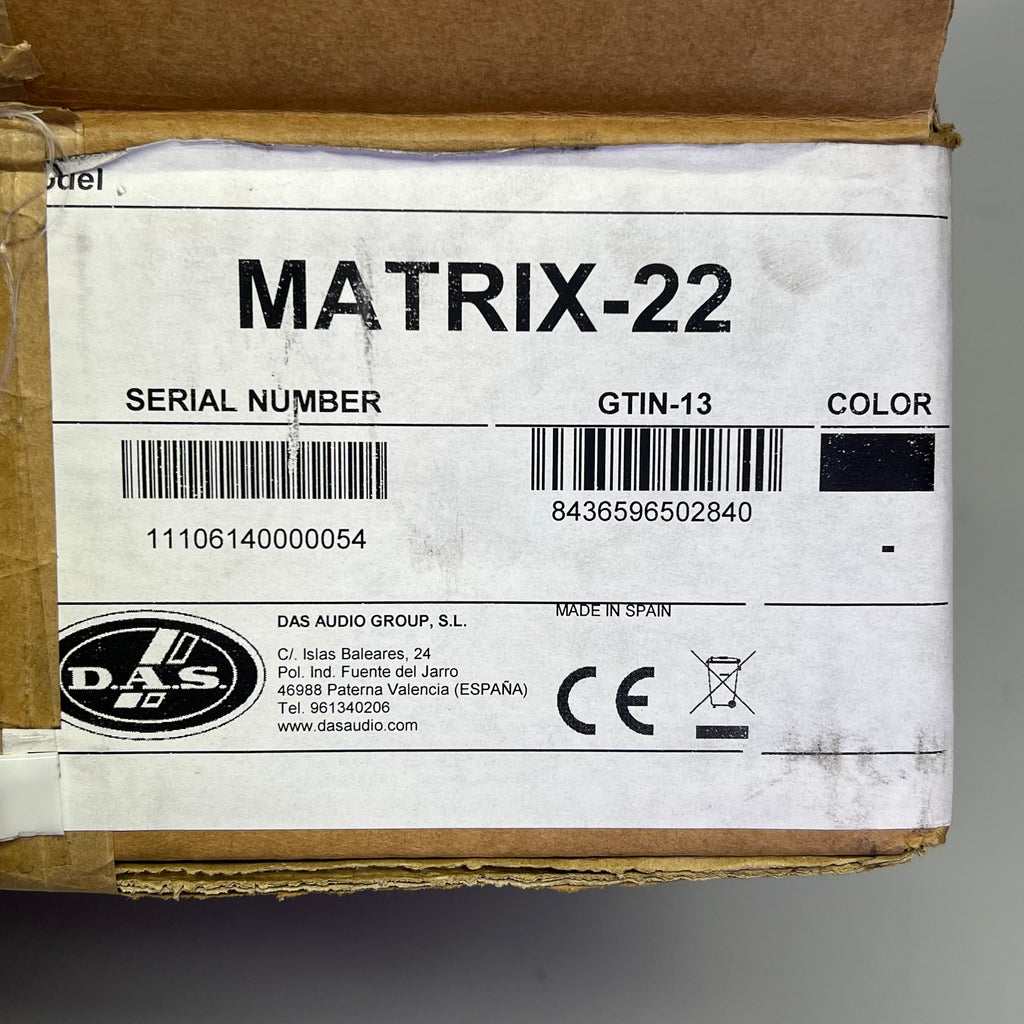 DAS AUDIO GROUP Half Rack Mount Dual Input/Output Channel Breakout Box 11106140
