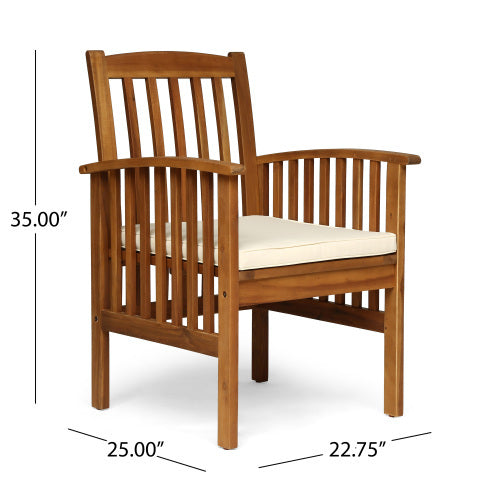 7-Piece Acacia Wood Outdoor Dining Set
