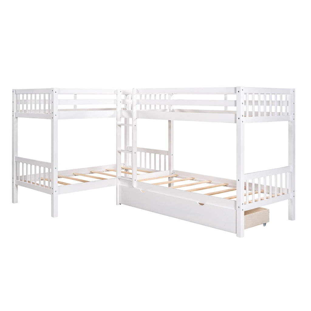 L Shaped Bunk Bed With Drawers
