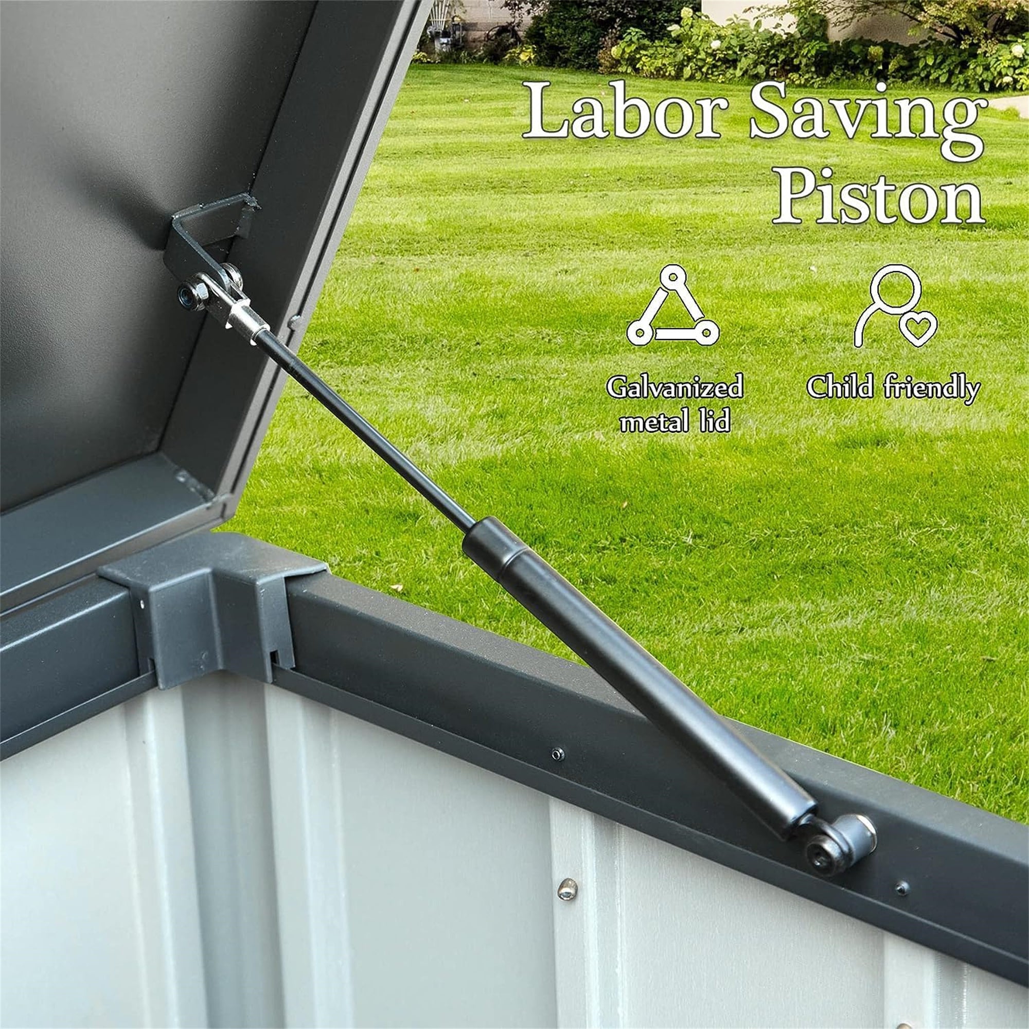 120 Gallon Outdoor Storage Deck Box Waterproof