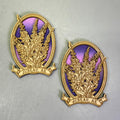 Z@ (2 PACK) Lavender Flowers Laser Cut Wood Magnet Souvenir JUNEAU, AK Made In USA