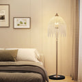 3-Light Elegant Crystal Floor Lamp – Vintage Waterfall Design