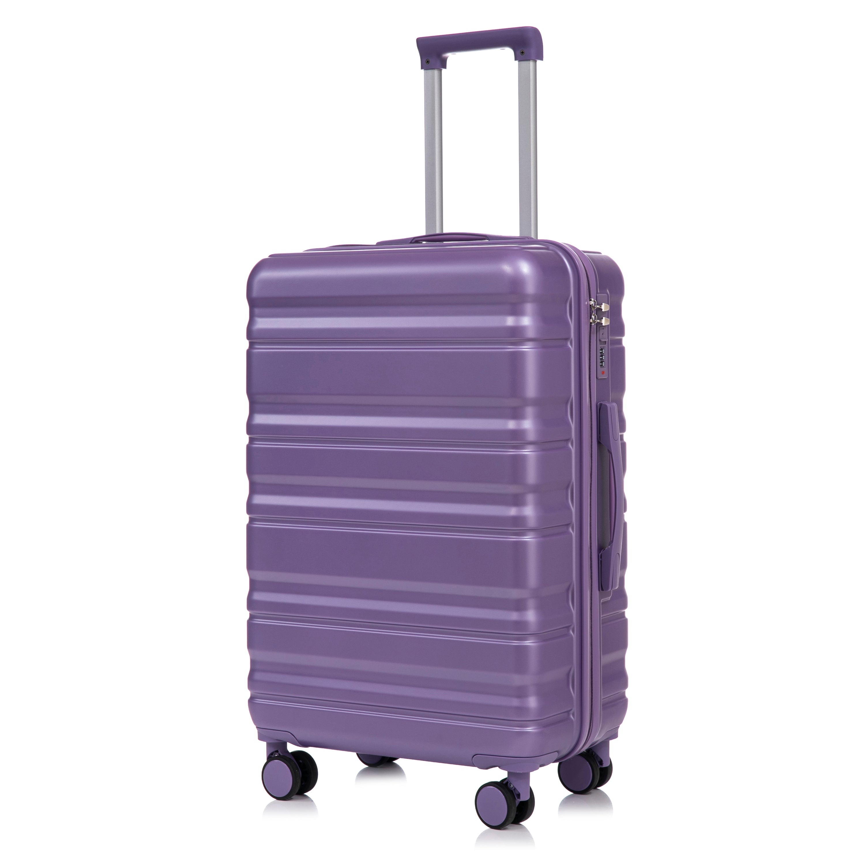 HIFINE Tourist 3-Piece ABS Spinner Wheel Luggage Set (Purple)