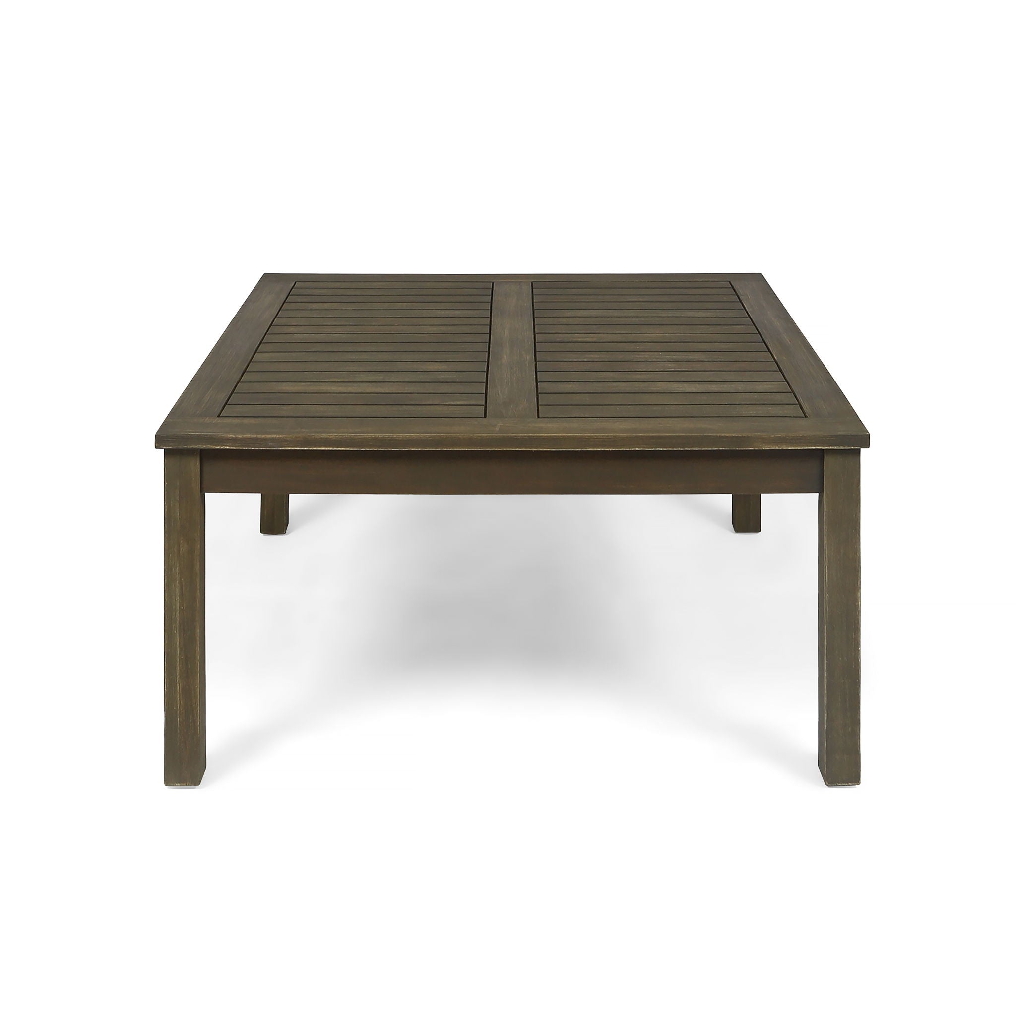 Perla Rustic Square Coffee Table with Block Legs