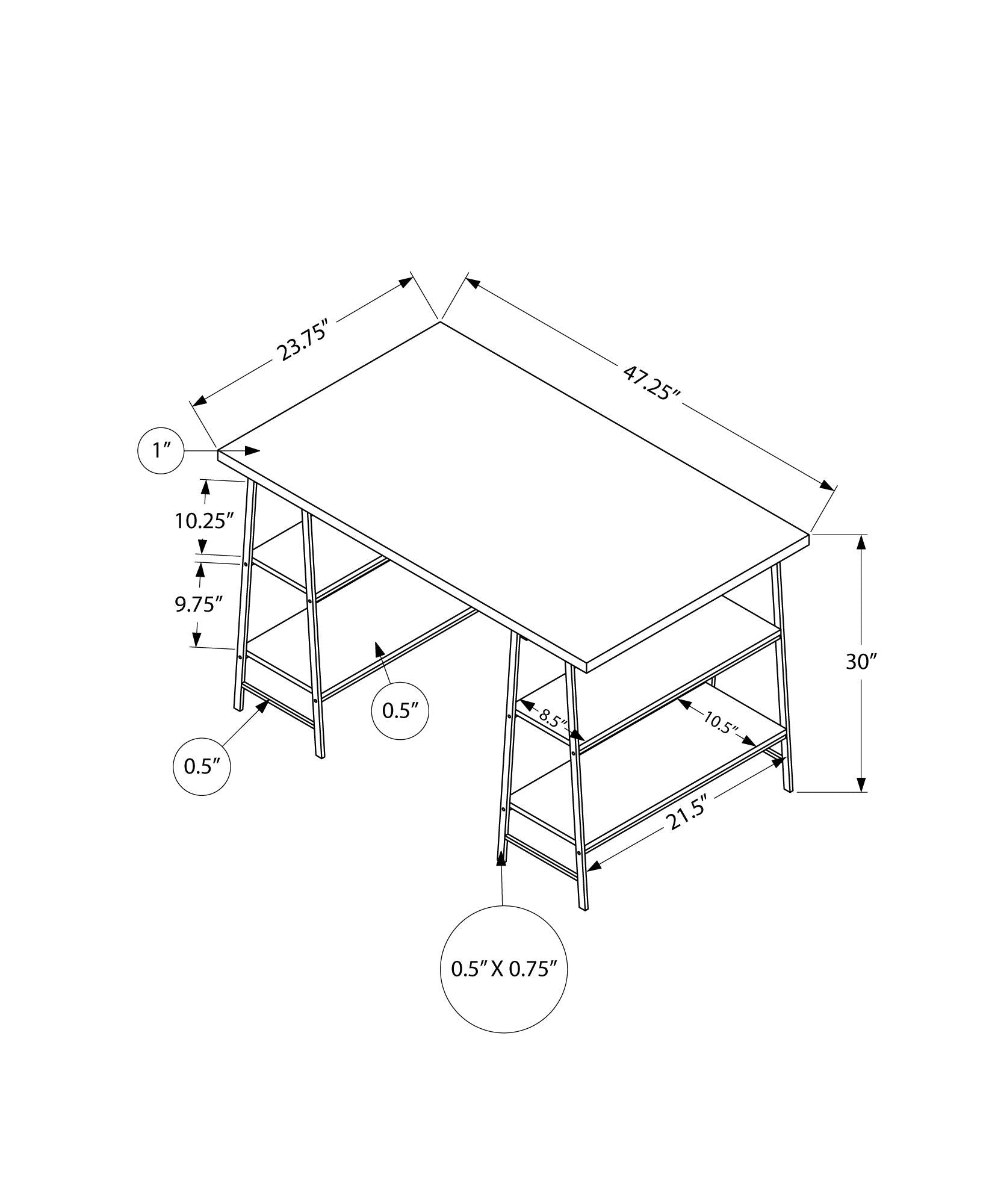 Computer Desk for Home Office with Storage Shelves