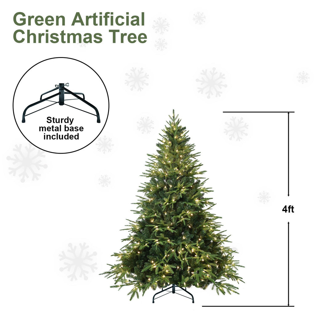 6.5ft Pre-Lit Artificial Christmas Tree with 450 Warm White Lights