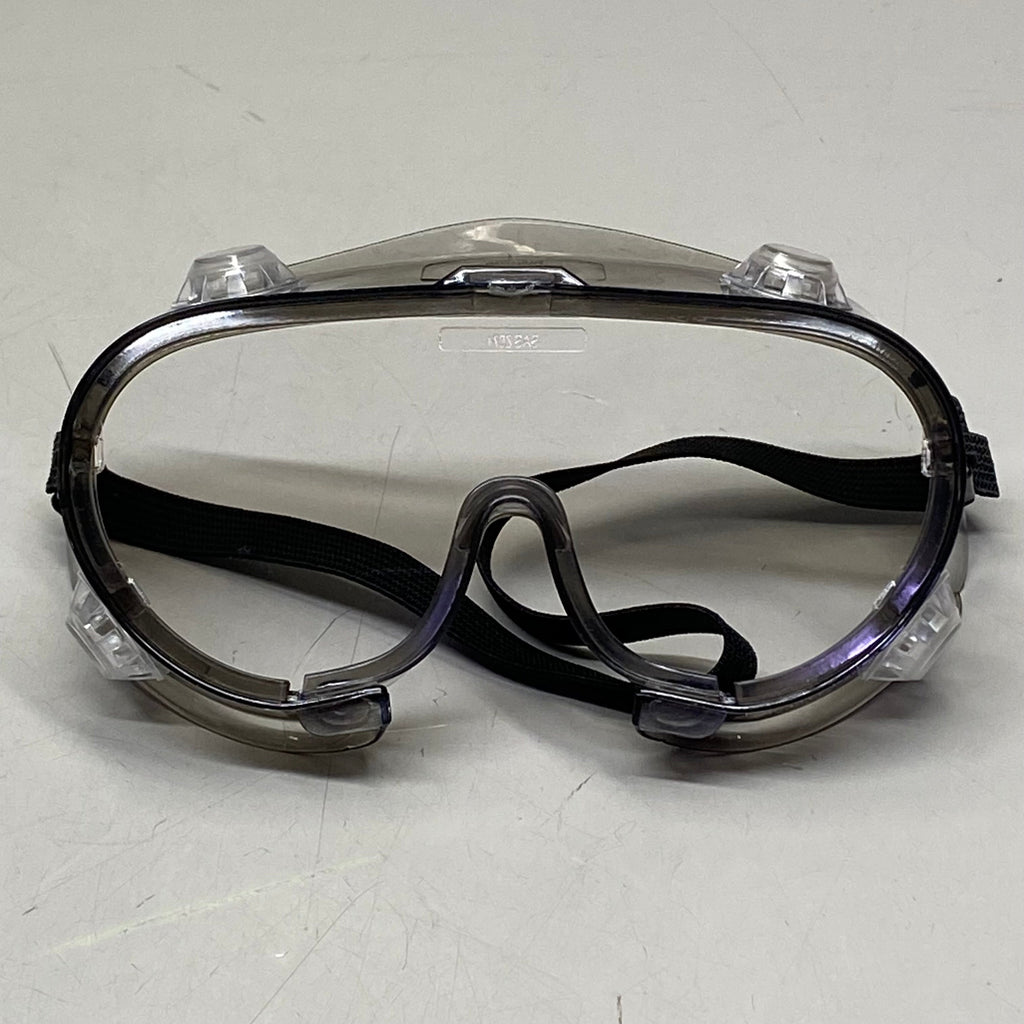 SAS SAFETY CORP (2 PACK) Chemical Splash Safety Goggles Black Frame /Clear Lens 5109