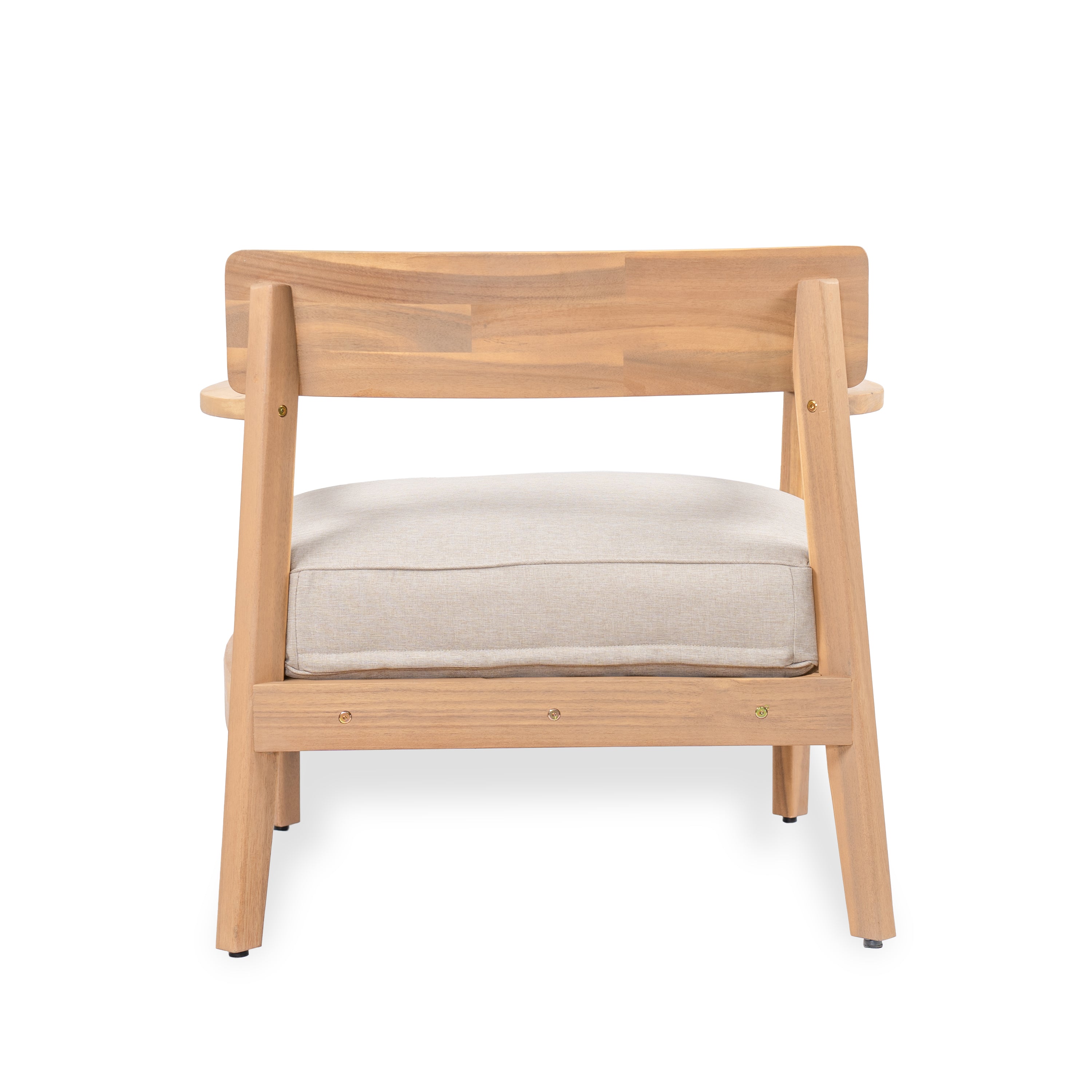 Mallorca Acacia Wood Club Chair With Seat Cushion