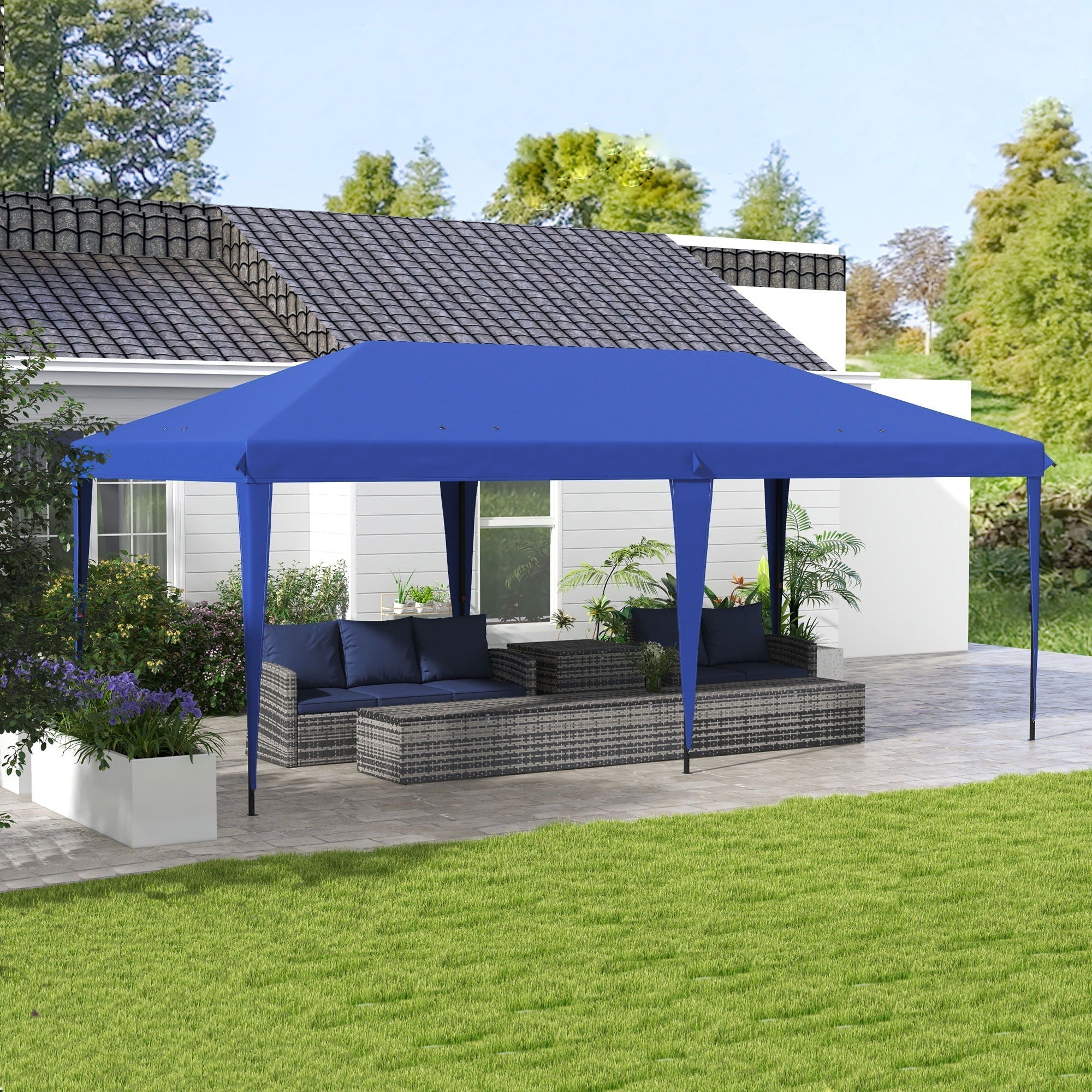 Outsunny 10' x 19.2' Pop Up Canopy Tent