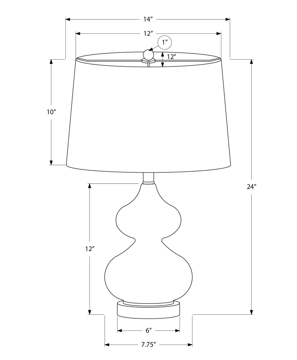 Lighting, Glass, Contemporary Table Lamp