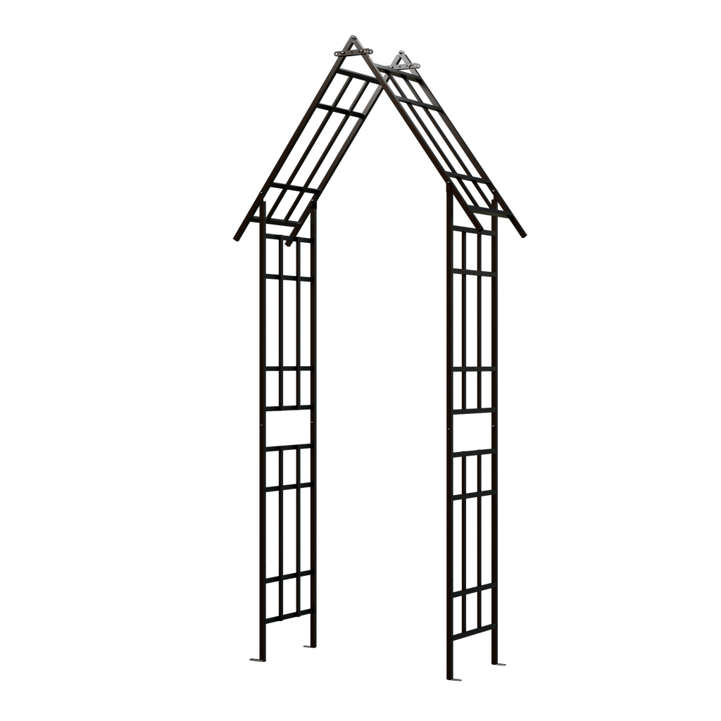 Metal Garden Arch with Adjustable Width for Climbing Plants