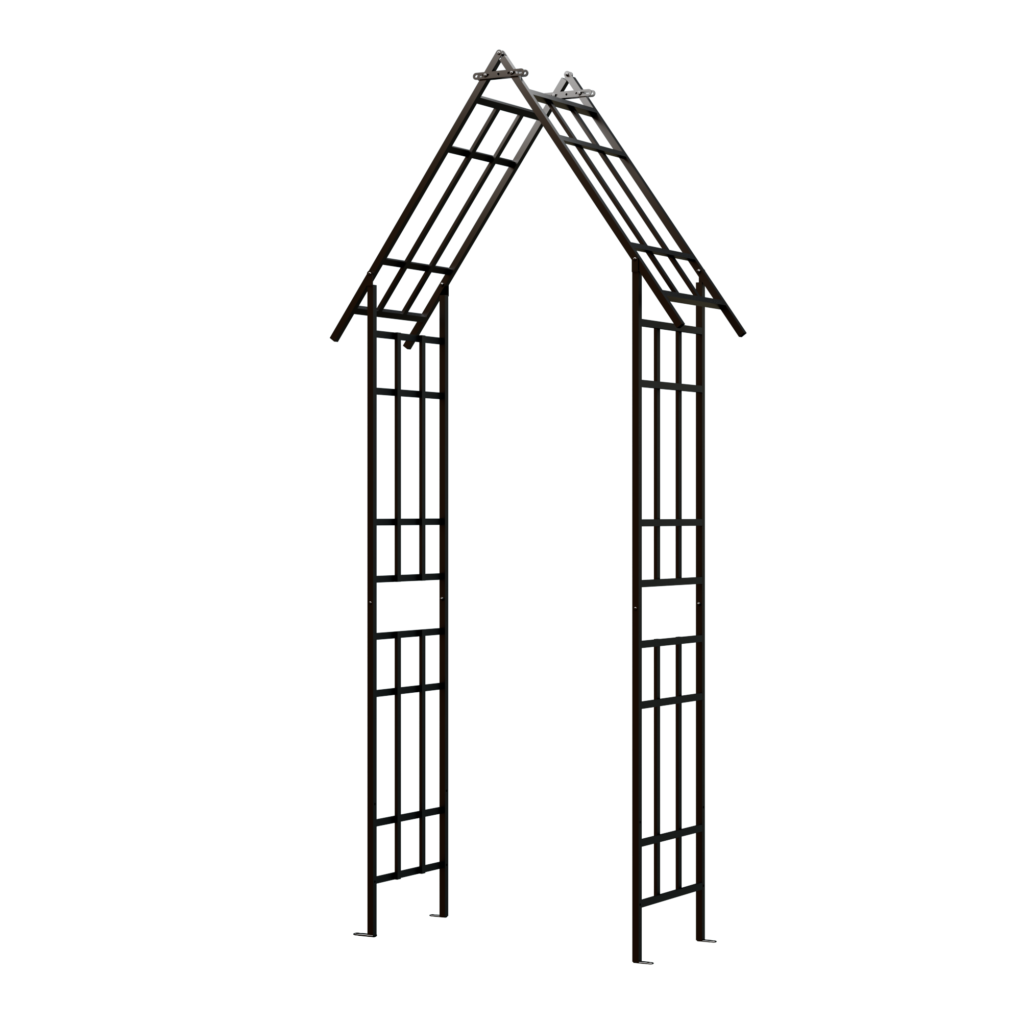 Metal Garden Arch with Adjustable Width for Climbing Plants