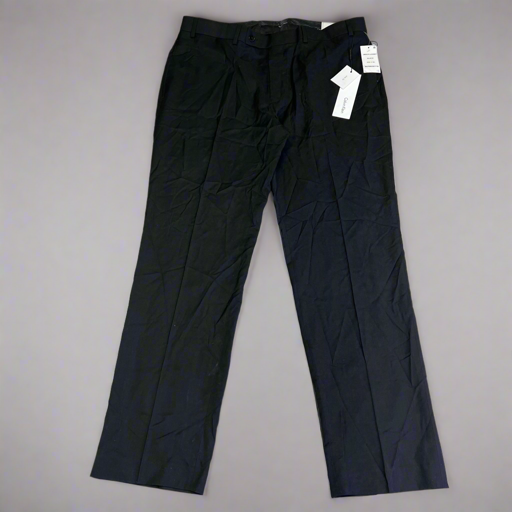 CALVIN KLEIN Slim Fit Slack Dress Pants Men's Sz 36W X 30L Black JMROPJJX0001