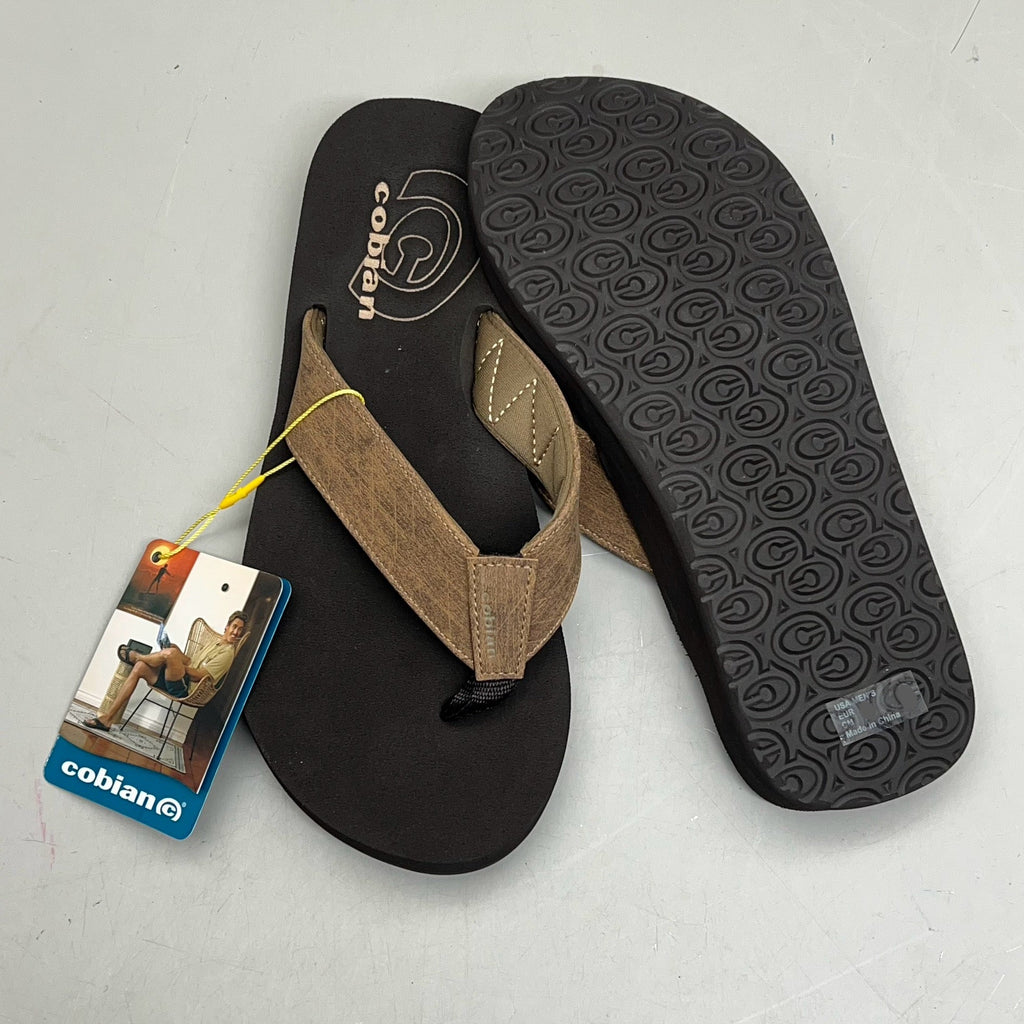 COBIAN Floater Sandals Synthetic Strap Men's Sz 9, EU 41.5 Mocha FLT18-203-9