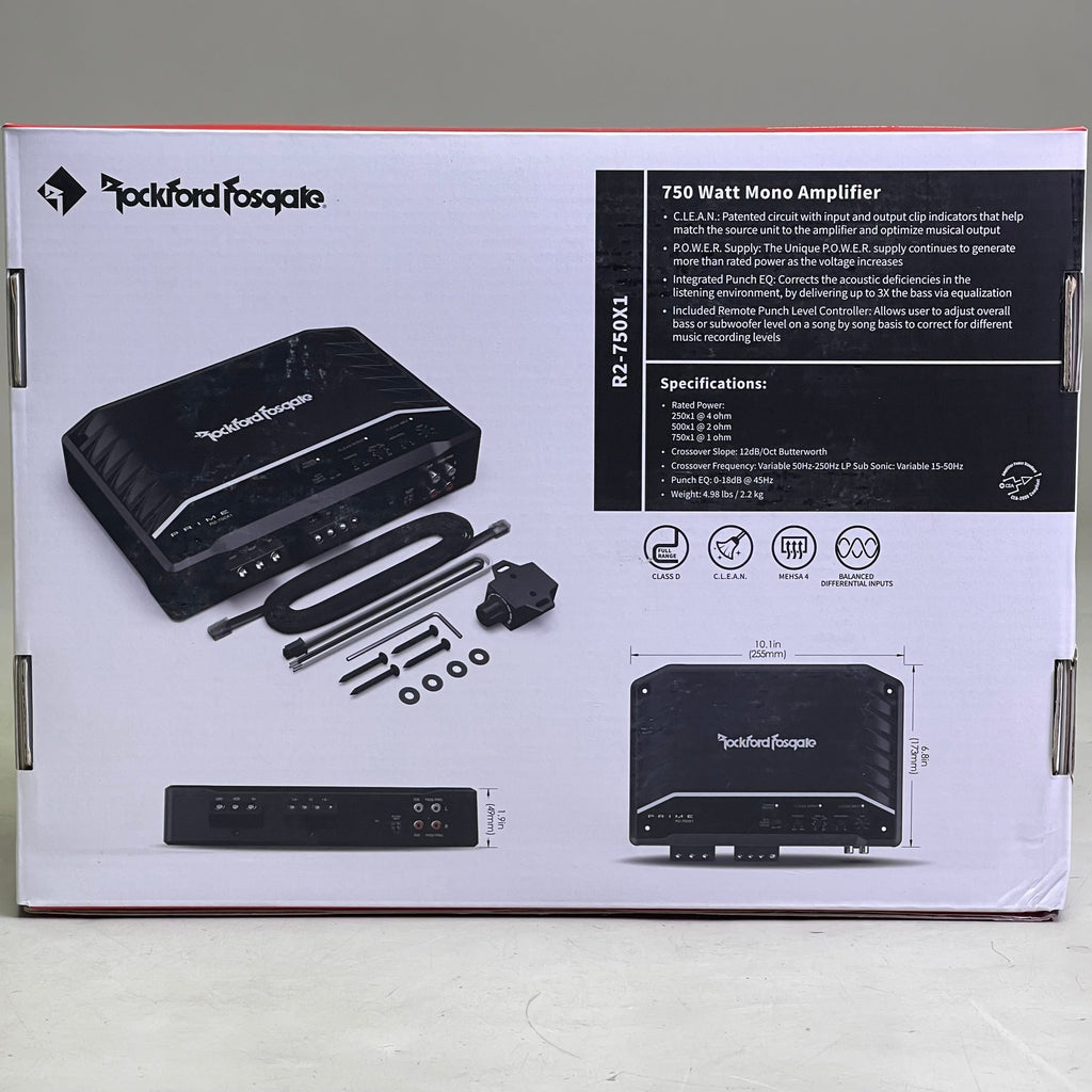 ROCKFORD FOSGATE Prime Series Mono Amplifier 750W Black R2-750X1