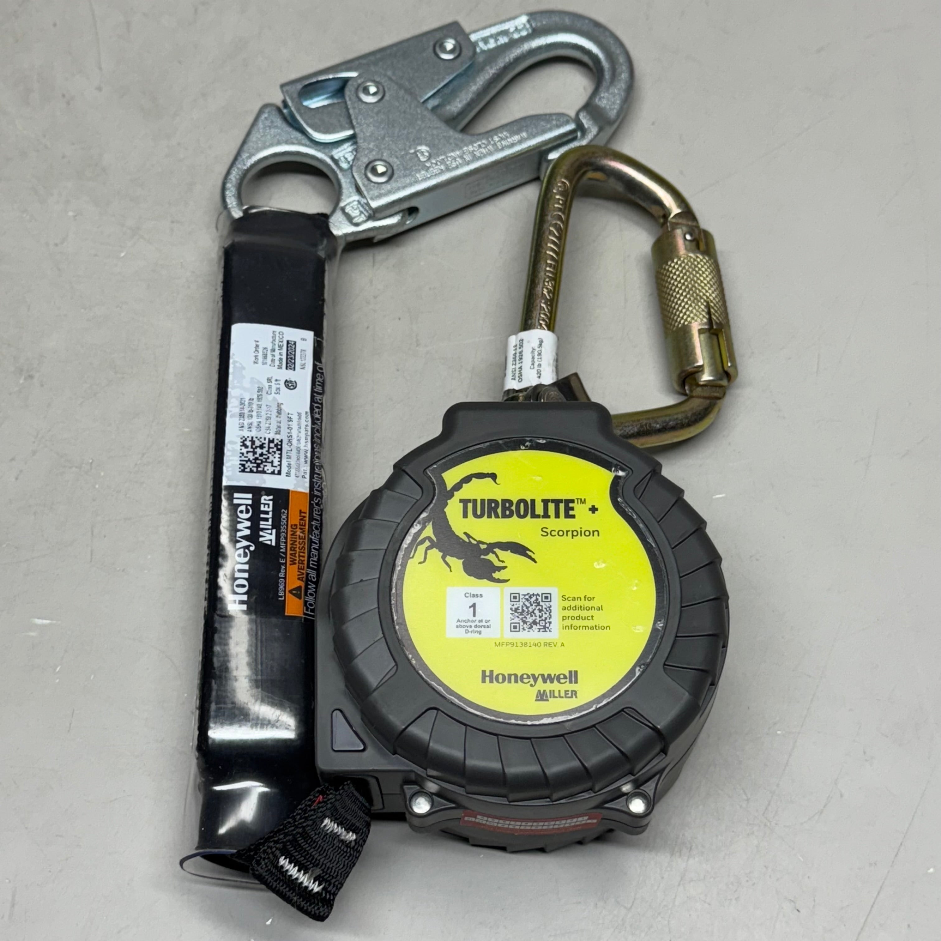 MILLER TurboLite+ Scorpion Personal Fall Limiter Lanyard 9' MTL-OHS1-01/9FT