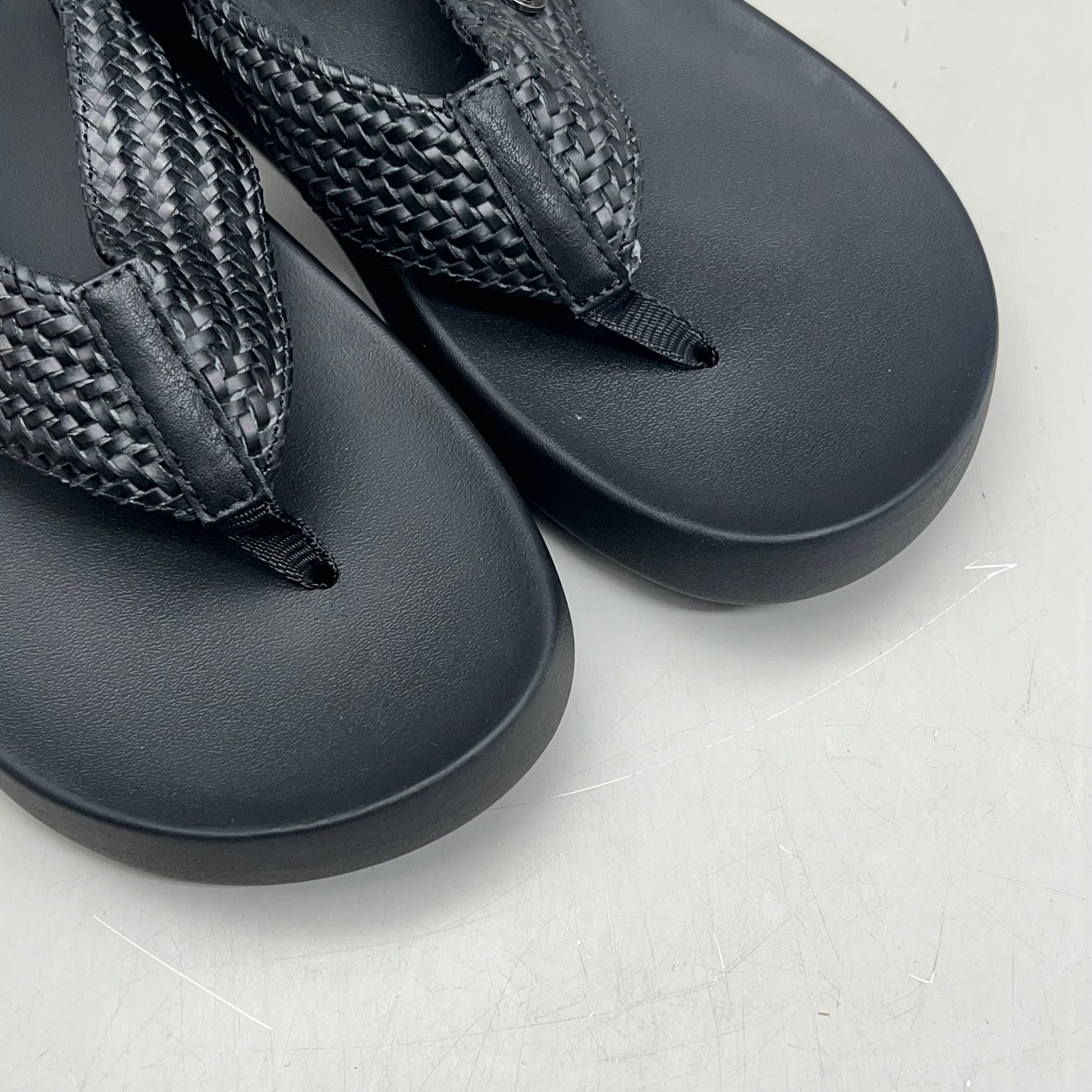 COBIAN Palmilla Braided Synthetic Leather Strap Sandals Women's Sz 9 EU 39.5 Black PAL25-001-09