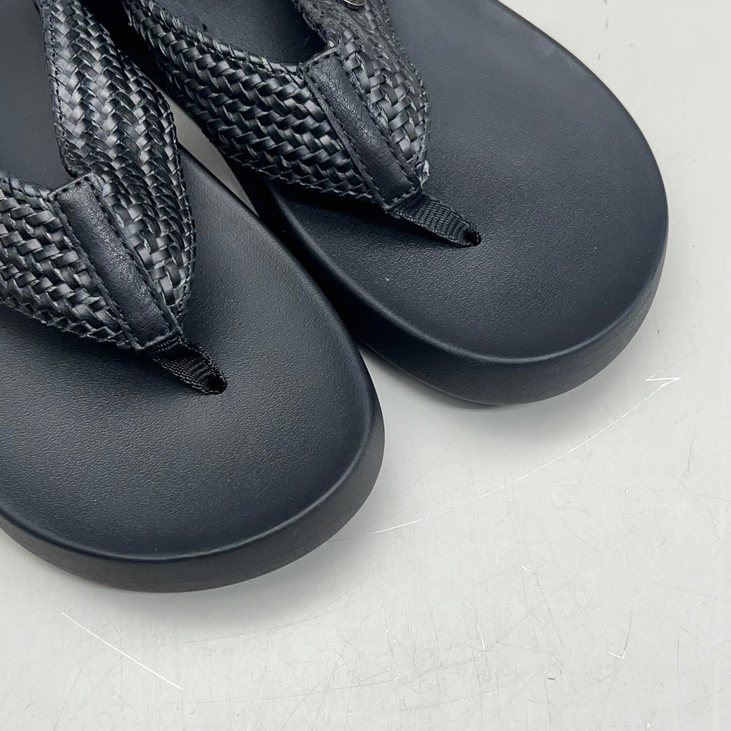 COBIAN Palmilla Braided Synthetic Leather Strap Sandals Women's Sz 6 EU 35.5 Black PAL25-001-06