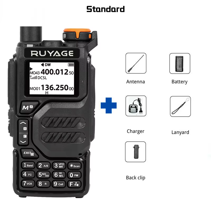 RUYAGE Multi Band Two Way Radio 50-600MHz Wide Frequency Walkie Talkie with NOAA Weather Receiver