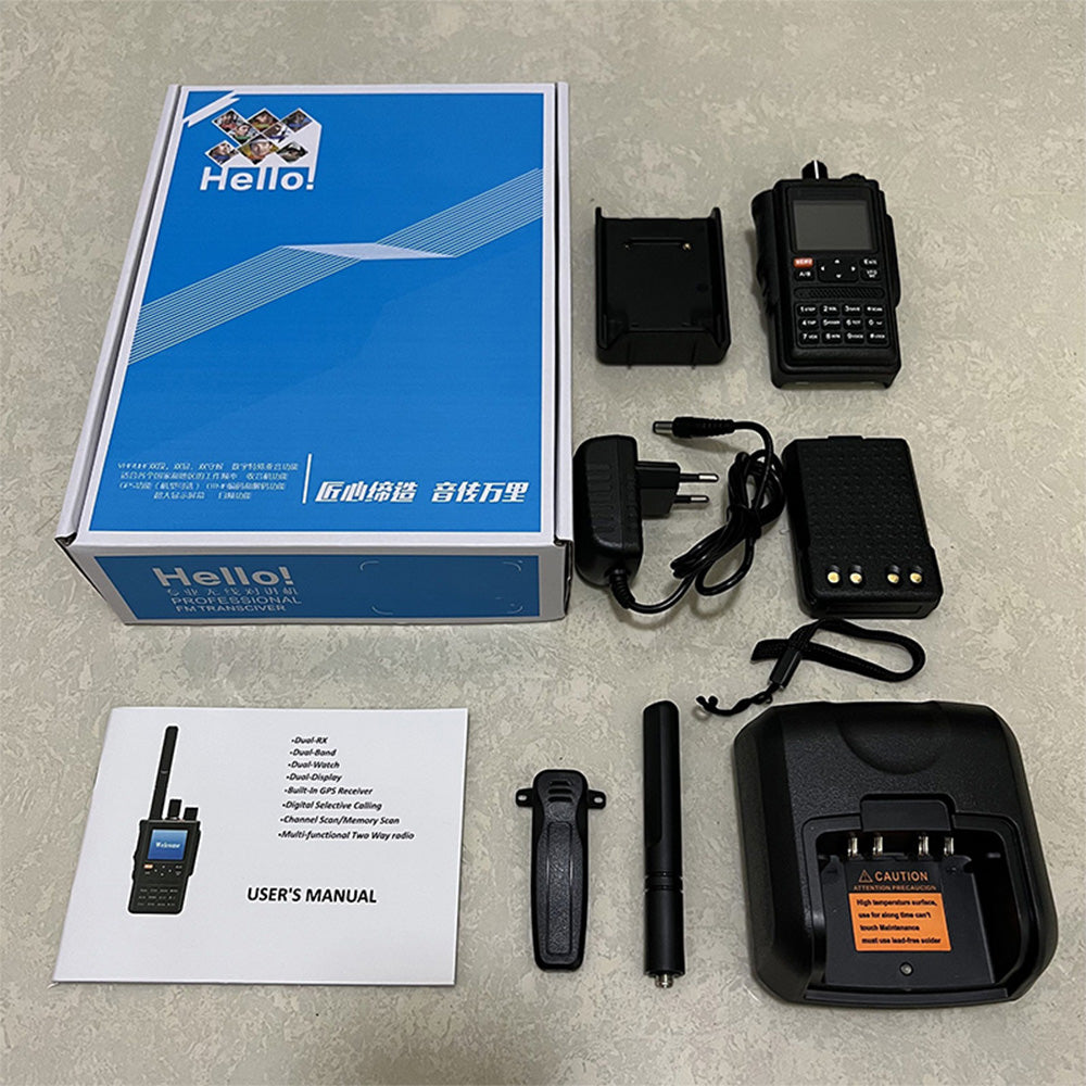 RUYAGE GPS Multi Band Two Way Radio | 999 Channel Color LCD Walkie Talkie