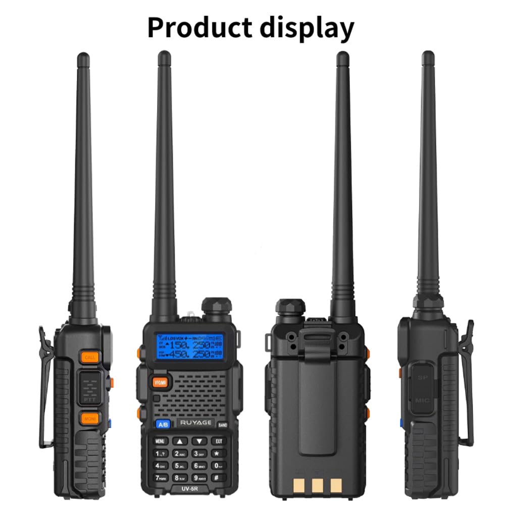 RUYAGE Dual Band Long Range Two Way Radio with Encryption, NOAA Weather Alert & 128 Channels