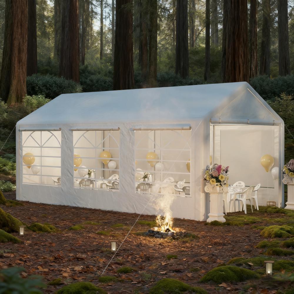 White Party Tent 10' x 20' Heavy Duty Canopy